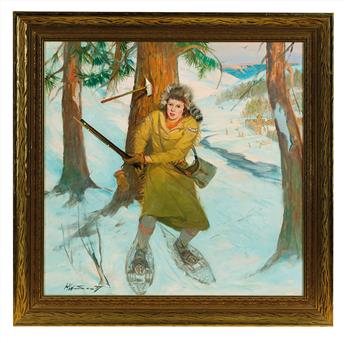 HAROLD WINFIELD SCOTT. Frontierswoman under attack.